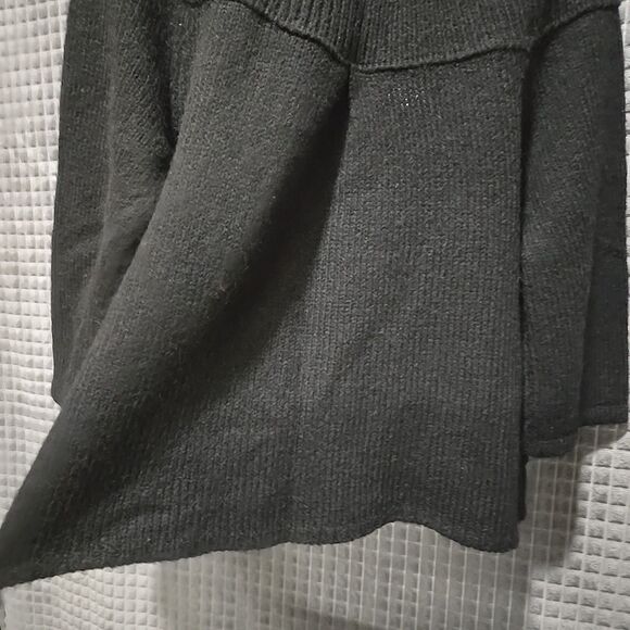 Alpaca Cardigan Cape Sweater SzM 3/4Sleeve Kenar Knit Cozy Basic Capsule Cottage - Picture 16 of 16